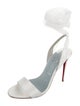 Christian Louboutin Satin Mesh Accents Slingback Sandals