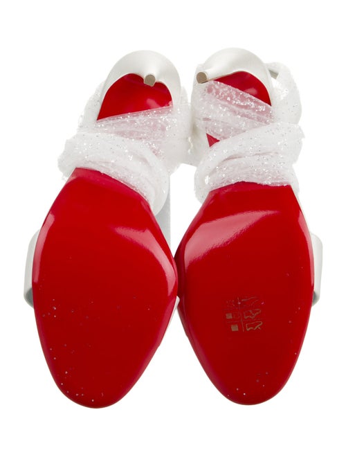 Christian Louboutin Satin Mesh Accents Slingback Sandals
