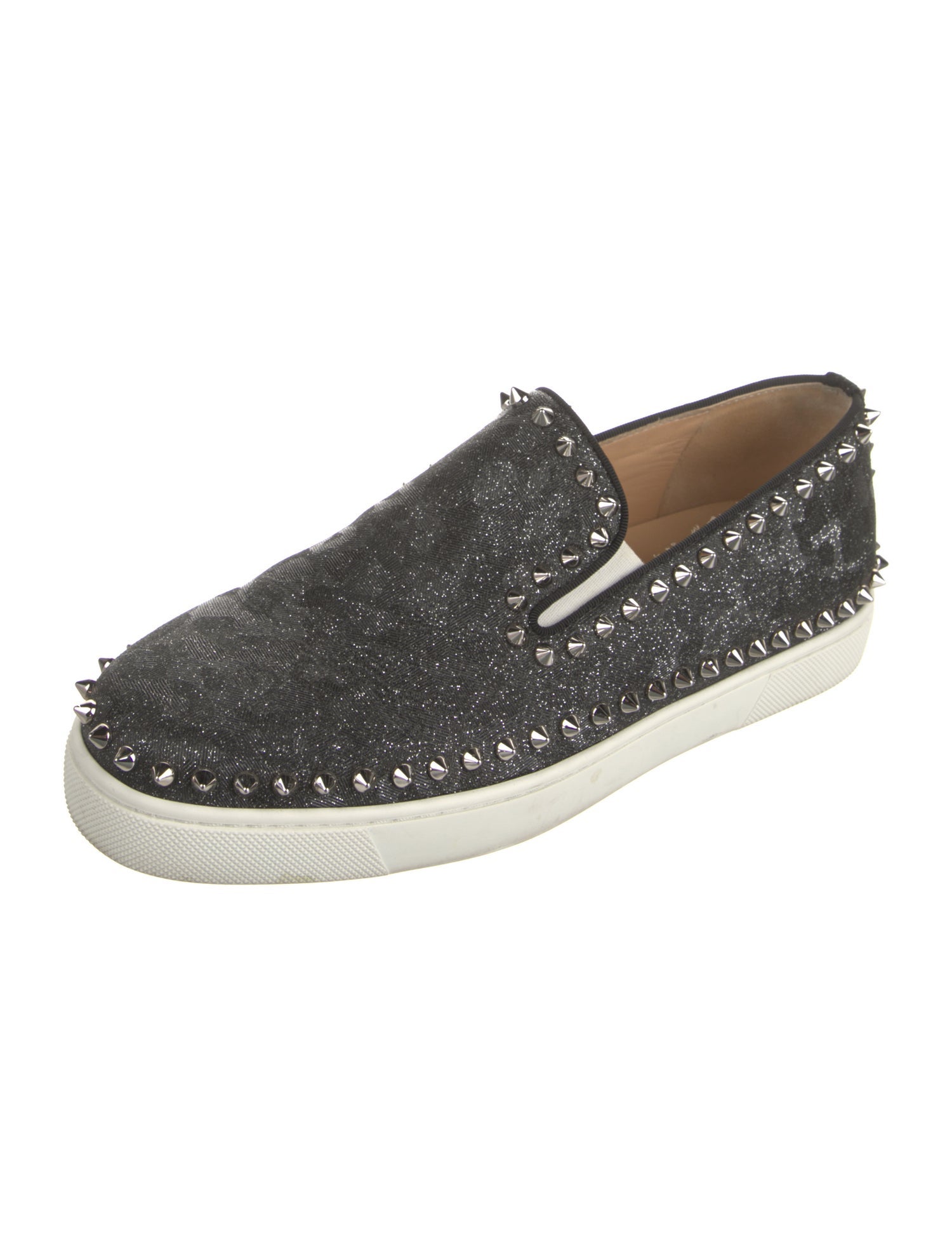 Christian Louboutin Spike Accents Glitter Accents Sneakers