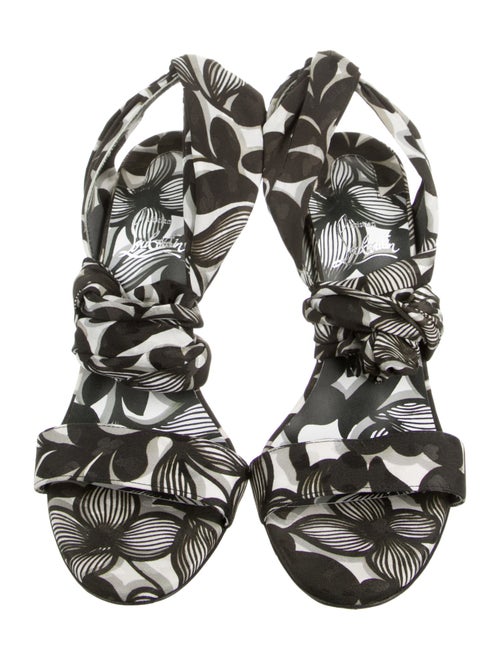 Christian Louboutin Satin Printed Gladiator Sandals
