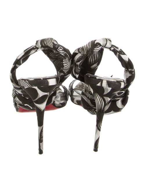 Christian Louboutin Satin Printed Gladiator Sandals