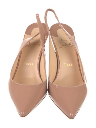 Christian Louboutin Patent Leather Slingback Pumps