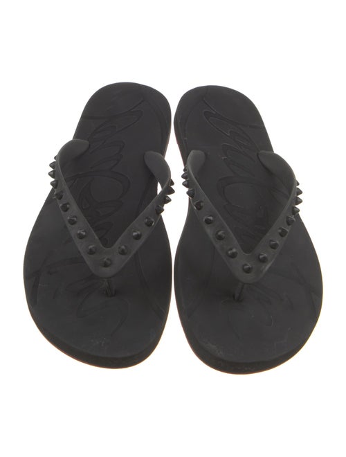 Christian Louboutin Rubber Studded Accents Flip Flops