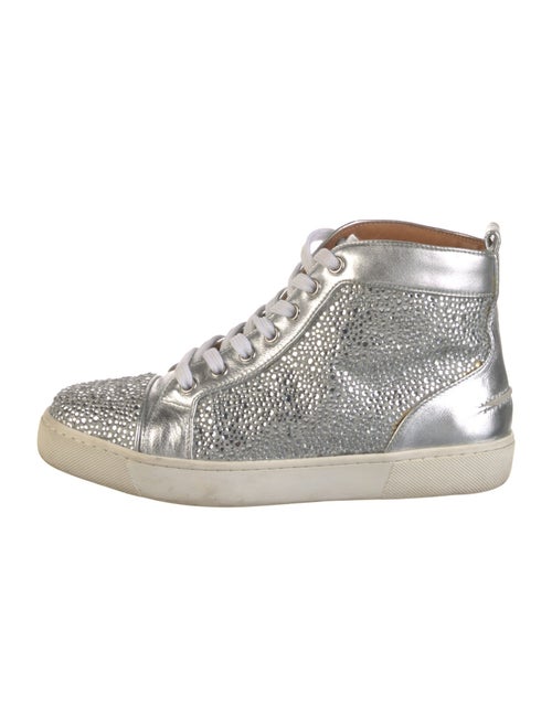 Christian Louboutin Leather Crystal Embellishments Sneakers