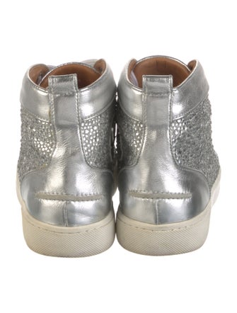 Christian Louboutin Leather Crystal Embellishments Sneakers