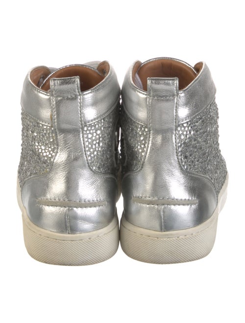 Christian Louboutin Leather Crystal Embellishments Sneakers