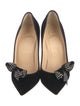 Christian Louboutin Velvet Bow Accents Pumps