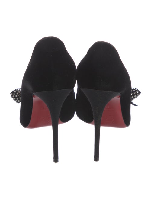 Christian Louboutin Velvet Bow Accents Pumps