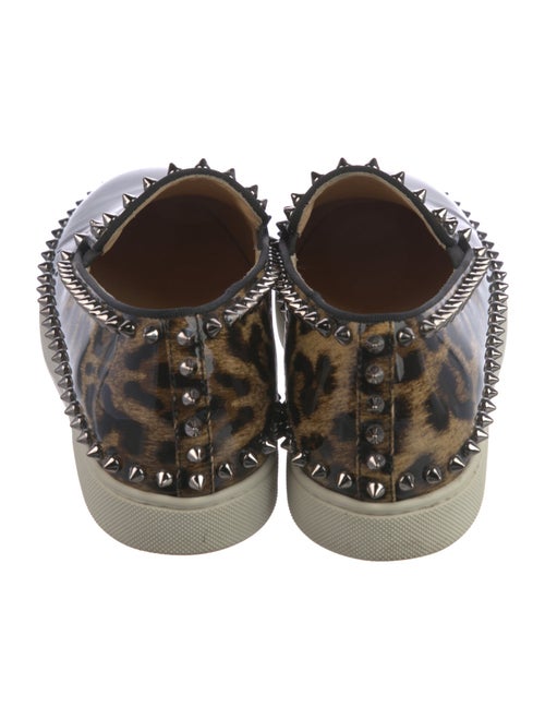 Christian Louboutin Spike Accents Patent Leather Loafers