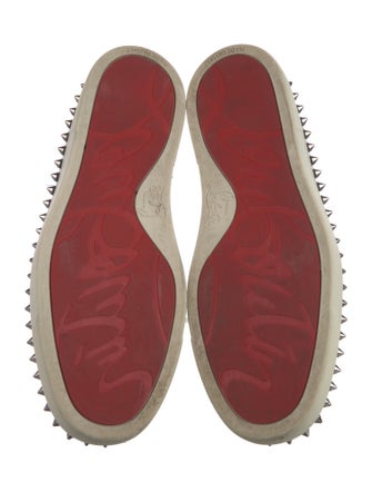 Christian Louboutin Spike Accents Patent Leather Loafers