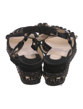 Christian Louboutin Suede Studded Accents Espadrilles