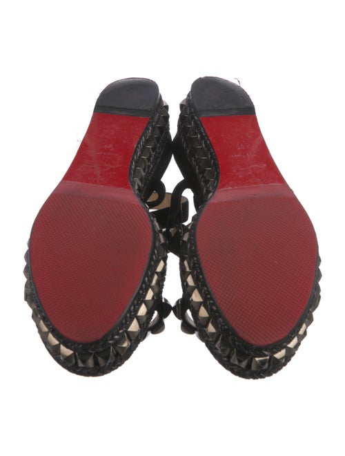 Christian Louboutin Suede Studded Accents Espadrilles