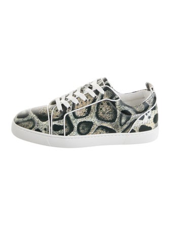 Christian Louboutin Leather Animal Print Sneakers