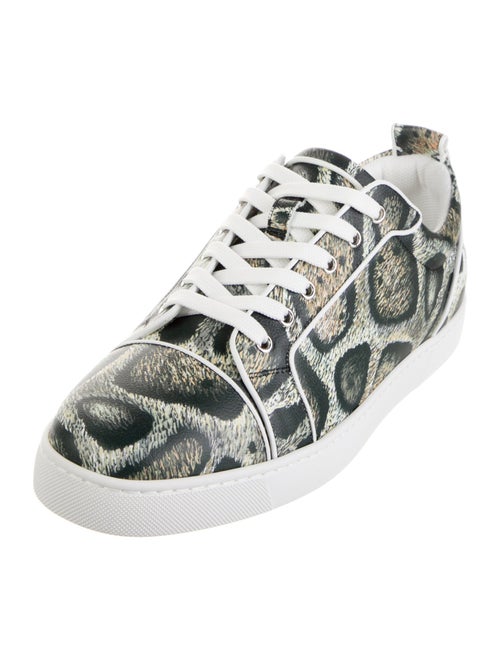 Christian Louboutin Leather Animal Print Sneakers