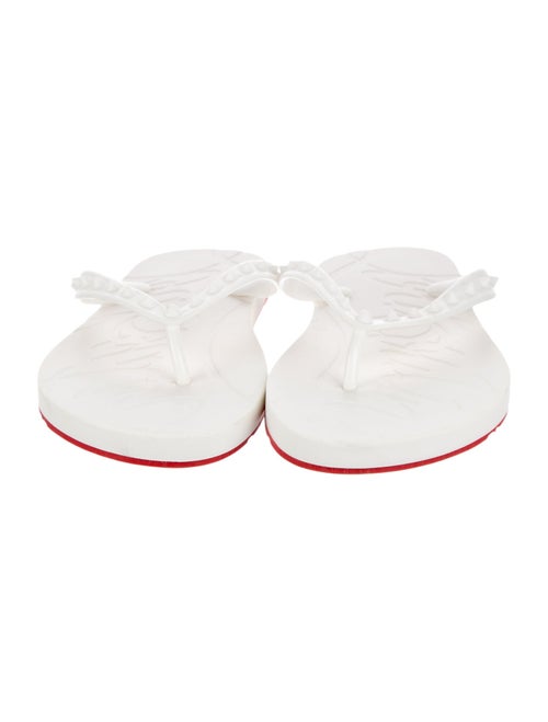Christian Louboutin Spike Accents Rubber Flip Flops