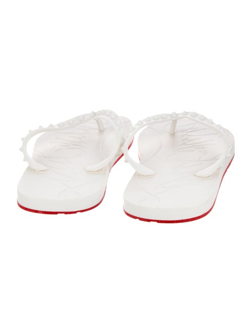 Christian Louboutin Spike Accents Rubber Flip Flops