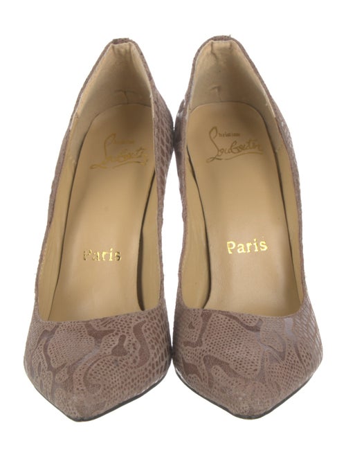 Christian Louboutin Suede Animal Print Pumps