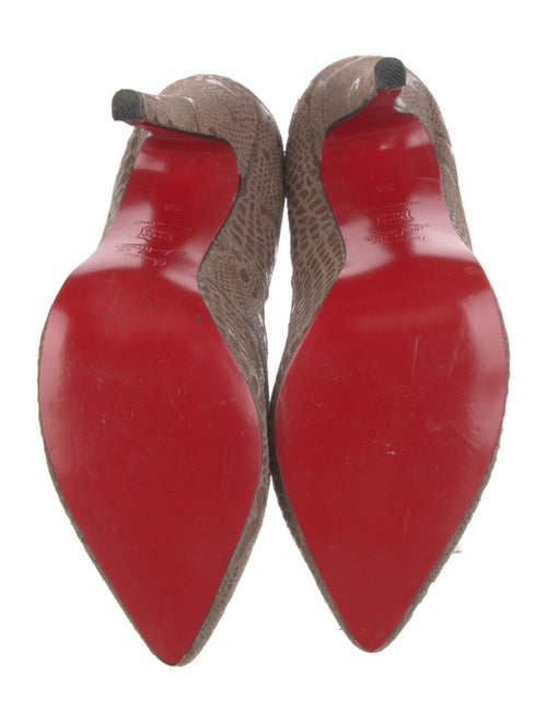 Christian Louboutin Suede Animal Print Pumps