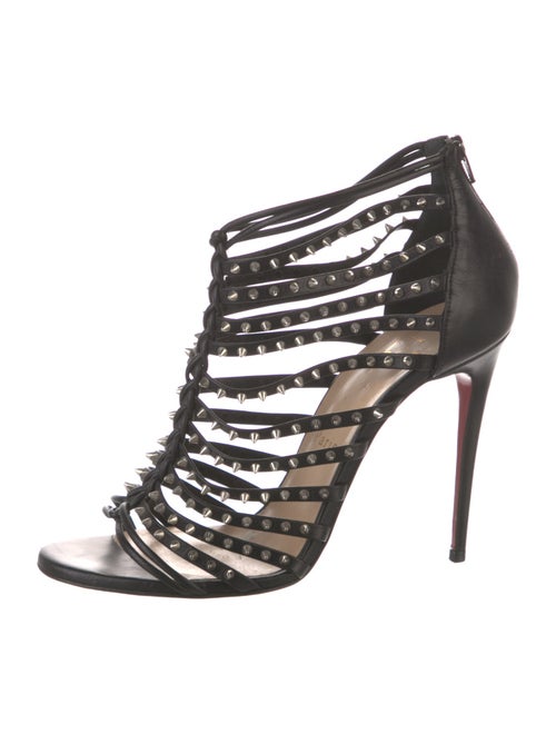 Christian Louboutin Spike Accents Leather Pumps