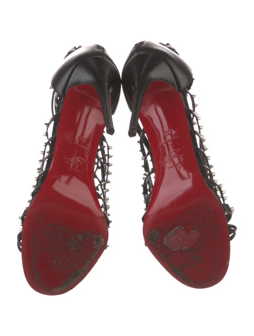 Christian Louboutin Spike Accents Leather Pumps