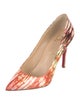Christian Louboutin Patent Leather Printed Slingback Pumps