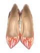 Christian Louboutin Patent Leather Printed Slingback Pumps
