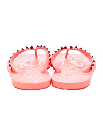 Christian Louboutin Rubber Studded Accents Flip Flops