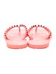 Christian Louboutin Rubber Studded Accents Flip Flops