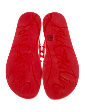 Christian Louboutin Rubber Studded Accents Flip Flops