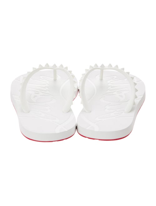 Christian Louboutin Spike Accents Rubber Flip Flops