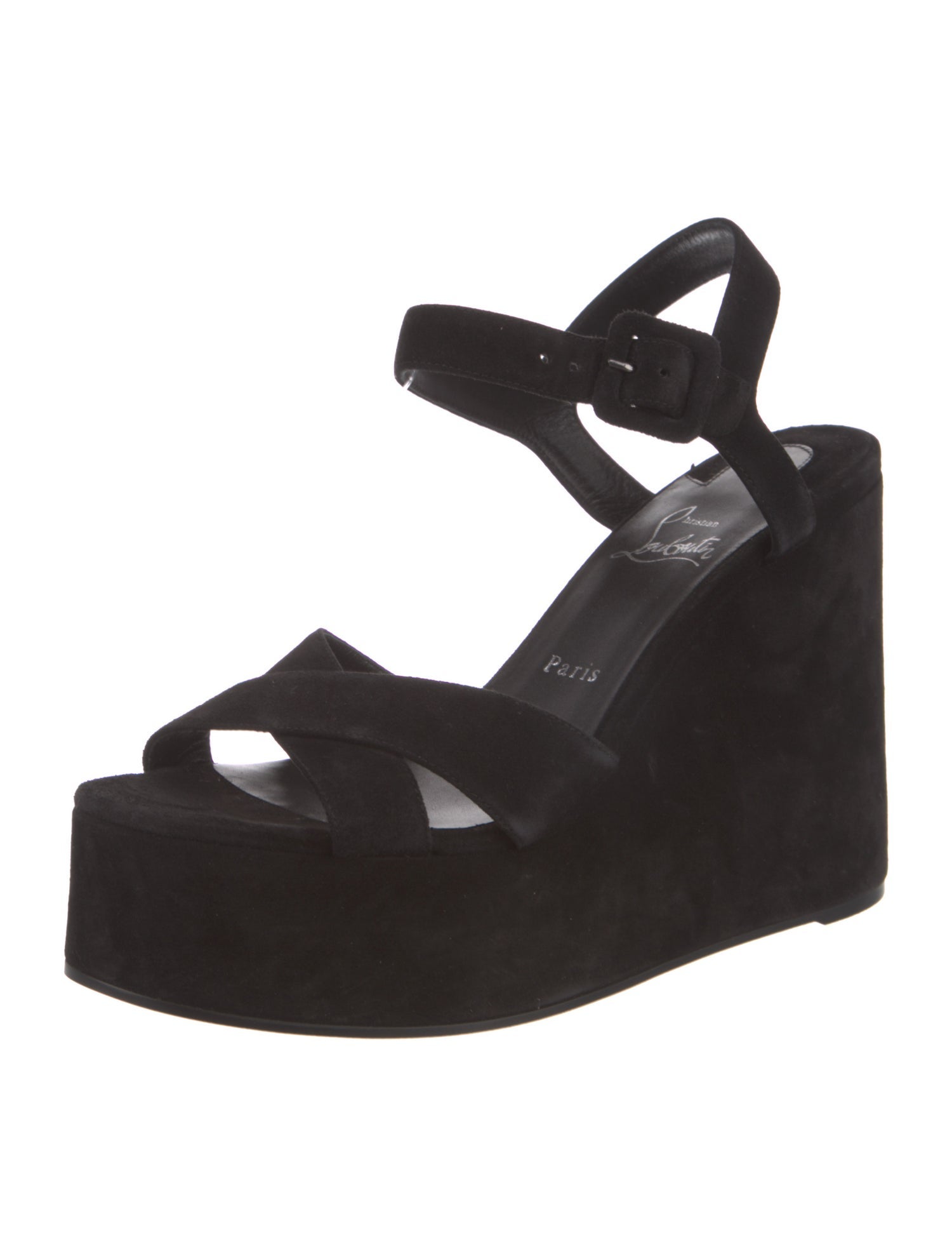 Christian Louboutin Suede Slingback Sandals