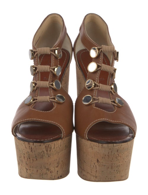 Christian Louboutin Leather Cutout Accent Sandals