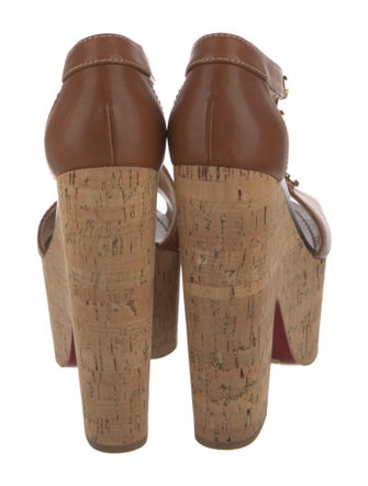 Christian Louboutin Leather Cutout Accent Sandals