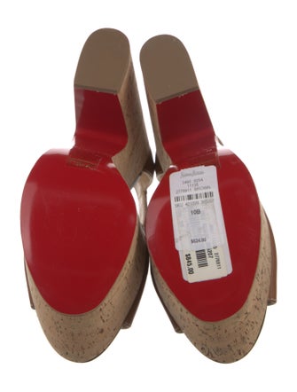 Christian Louboutin Leather Cutout Accent Sandals