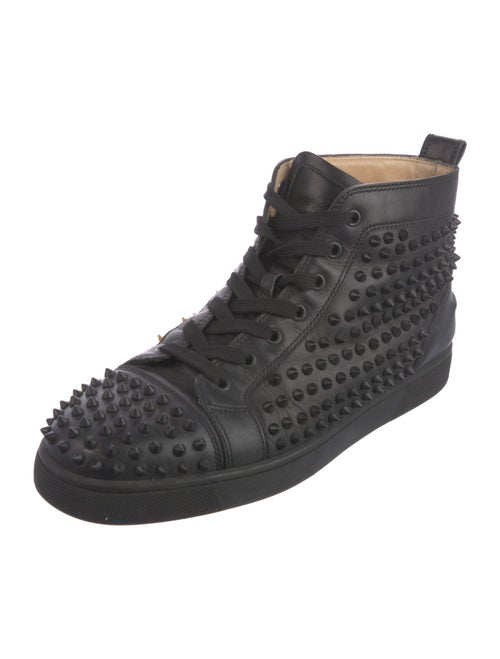 Christian Louboutin Spike Accents Leather Sneakers