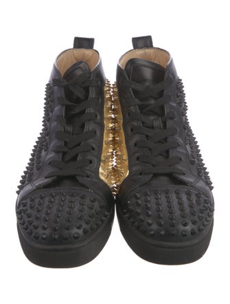Christian Louboutin Spike Accents Leather Sneakers