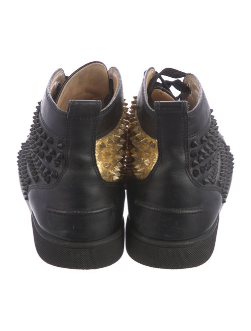 Christian Louboutin Spike Accents Leather Sneakers