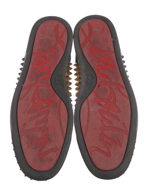 Christian Louboutin Spike Accents Leather Sneakers