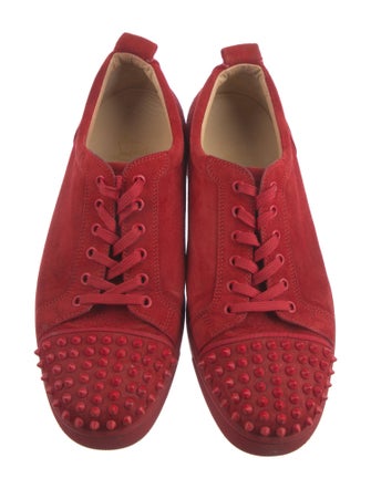 Christian Louboutin Spike Accents Suede Sneakers