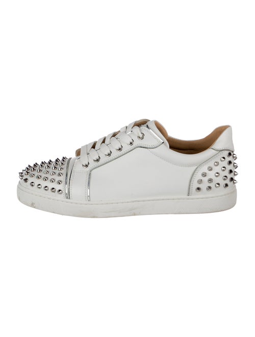 Christian Louboutin Spike Accents Leather Sneakers