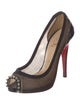 Christian Louboutin Chain-Link Accent Mesh Pumps