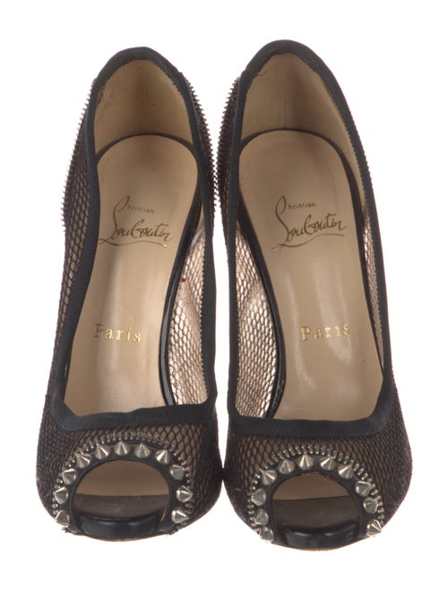 Christian Louboutin Chain-Link Accent Mesh Pumps