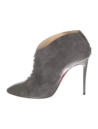 Christian Louboutin Suede Studded Accents Mules