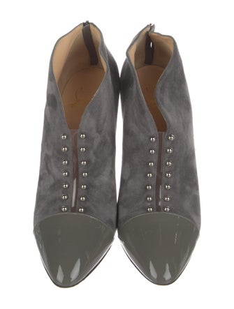 Christian Louboutin Suede Studded Accents Mules