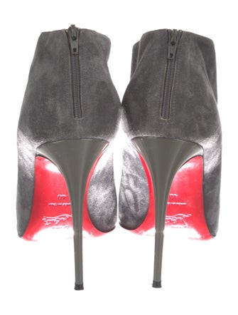 Christian Louboutin Suede Studded Accents Mules