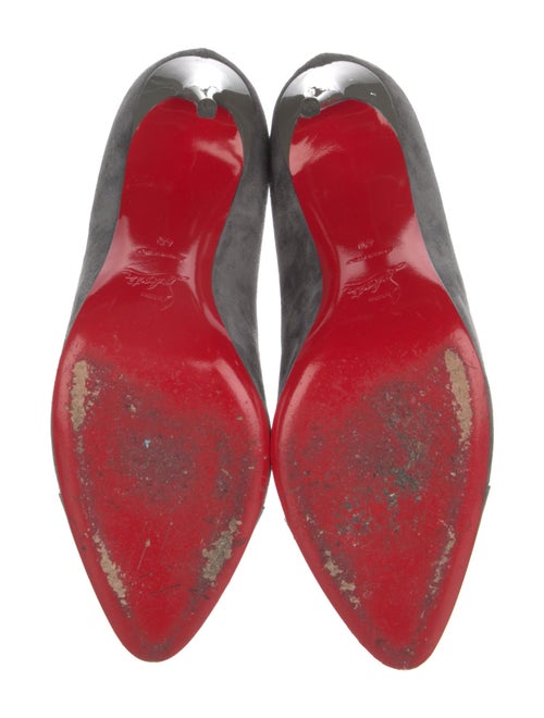 Christian Louboutin Suede Studded Accents Mules