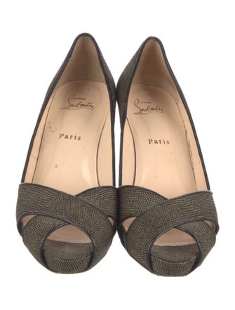 Christian Louboutin Leather Leather Trim Embellishment Pumps
