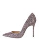 Christian Louboutin Glitter Glitter Accents D'Orsay Pumps