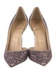 Christian Louboutin Glitter Glitter Accents D'Orsay Pumps