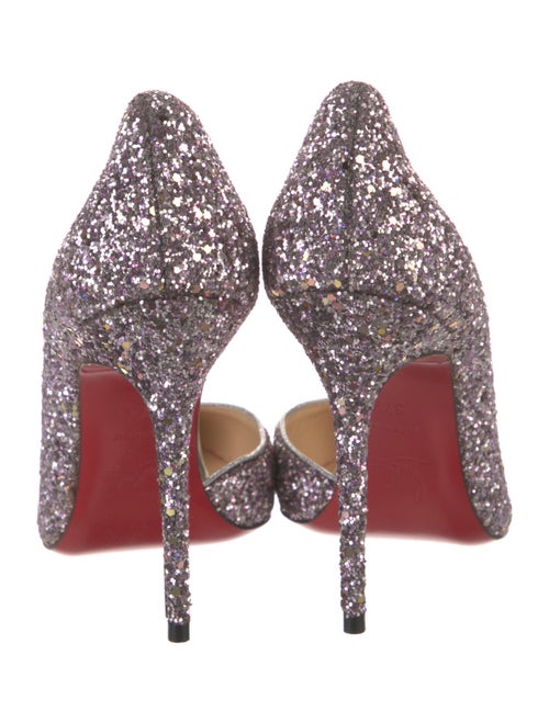 Christian Louboutin Glitter Glitter Accents D'Orsay Pumps